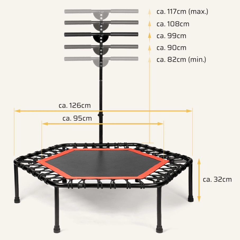 منصة قفز (ترامبولين) للياقة البدنية تحمل حتى 130 كجم / Sport Fitness Trampoline - Up to 130 kg Weight - الصورة 4