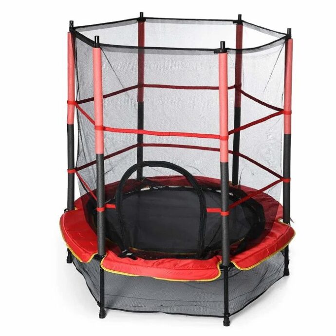 ⁦ترامبولين للأطفال 140 سم مع شبكة أمان / Trampoline Enfant 140cm avec Filet de Sécurité⁩ - الصورة ⁦2⁩