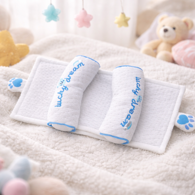 وسادة لتثبيت رأس الرضيع للوقاية من متلازمة تسطّح الرأس / Coussin pour stabiliser la tête du nourrisson, respirant et confortable